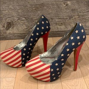 American flag heels